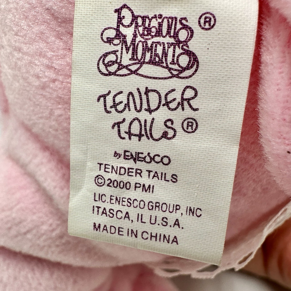 Precious Moments Tender Tails 'I Love My Grandma' Pink Teddy Bear Beanbag w/ Tag - Picture 10 of 11